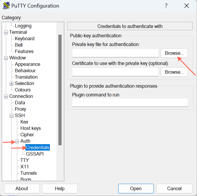 SSH Choose Private key